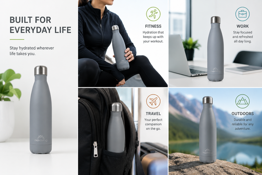 Gray MaxLiving Water Bottle
