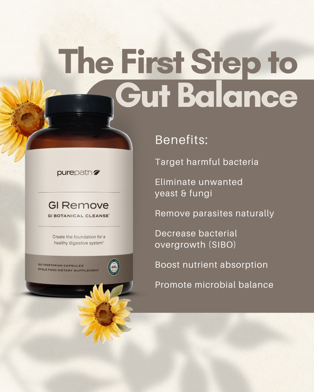 PurePath GI Remove – Berberine & Regenerative Organic Gut Cleanse for SIBO, Candida & Bacterial Overgrowth | 4R Protocol Step 1