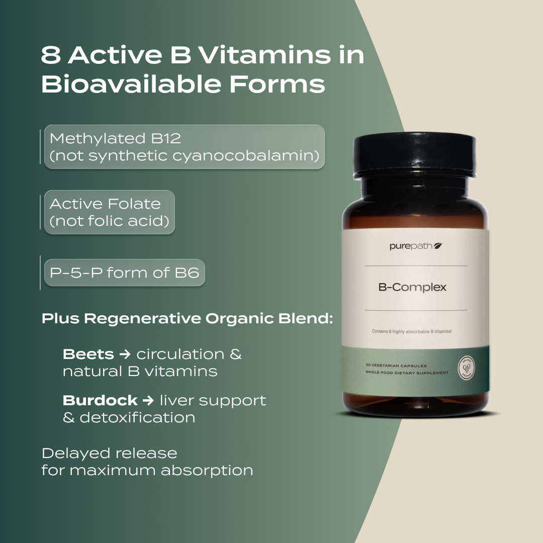 PurePath B-Complex – Active B Vitamins with Regenerative Organic Beets & Burdock