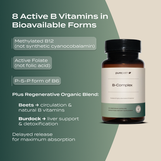 PurePath B-Complex – Active B Vitamins with Regenerative Organic Beets & Burdock