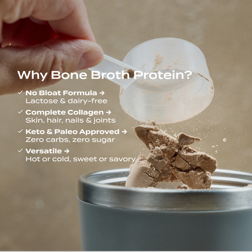 PurePath Bone Broth Protein – 21g Grass-Fed Collagen Protein | Gut-Friendly & Dairy-Free