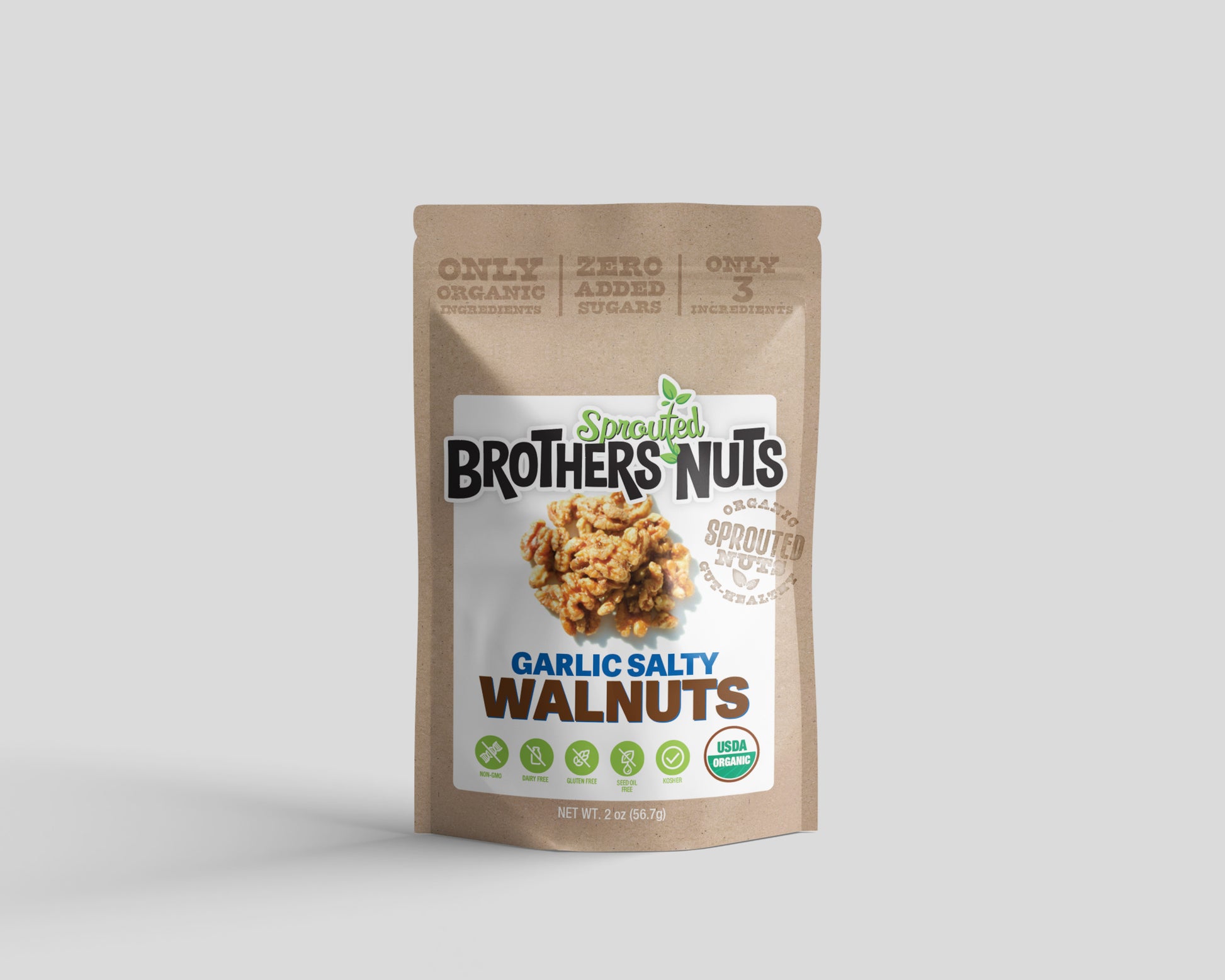 Brother's Nuts - Garlic Salty Walnuts