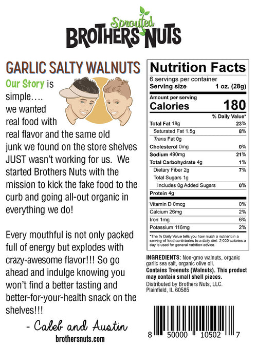 Brother's Nuts - Garlic Salty Walnuts