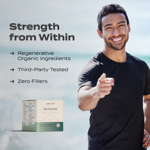 PurePath Daily Essentials for Men – Complete Daily Vitamin Pack with Omega-3, Probiotics & Magnesium