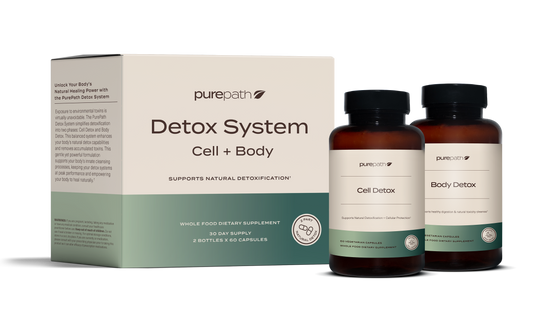 PurePath Detox System – Complete 2-Part Cellular & Body Detox | Milk Thistle, Glutathione & Activated Charcoal for Natural Cleansing