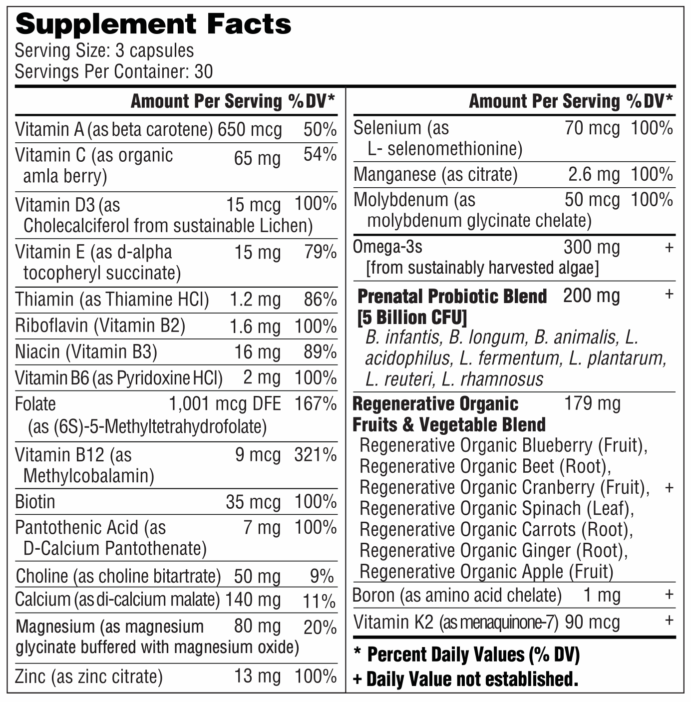 PurePath Full-Spectrum Prenatal Multivitamin – Folate, DHA & Probiotics for Pregnancy & Postpartum