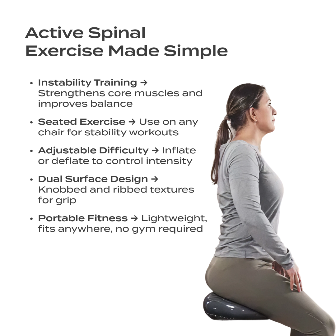 MaxLiving Inflatable Wobble Cushion – Balance Disc for Core Strength & Spinal Stability