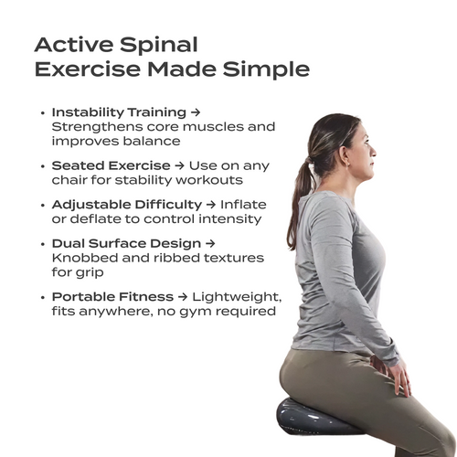 MaxLiving Inflatable Wobble Cushion – Balance Disc for Core Strength & Spinal Stability