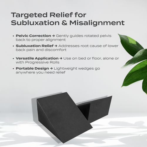 MaxLiving Triangular Pelvic/Lumbar Wedges – Correct Pelvic Rotation & Lumbar Subluxation (Set of 2)