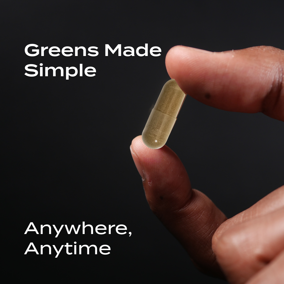 Max Greens Caps – Organic Superfood Capsules with Probiotics | Veggies, Berries & Mushrooms