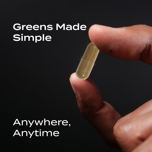 Max Greens Caps – Organic Superfood Capsules with Probiotics | Veggies, Berries & Mushrooms