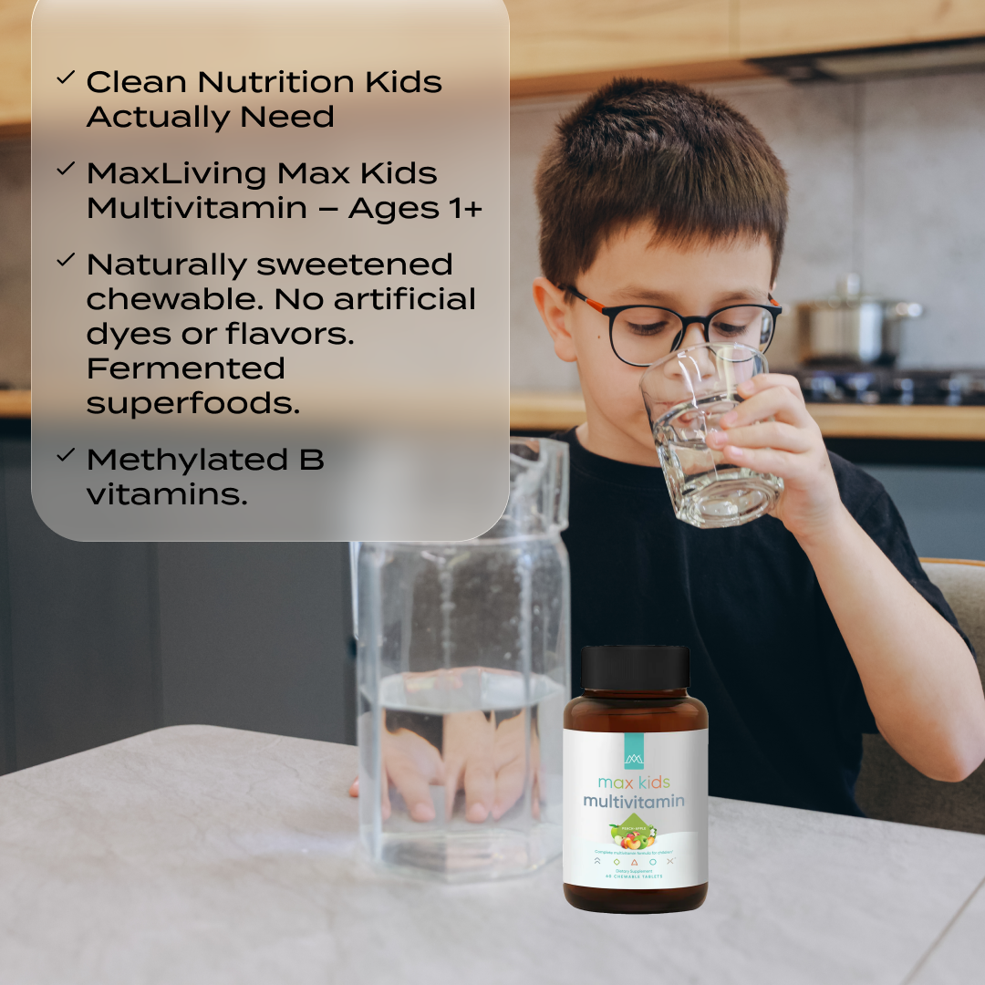 Max Kids Multivitamin – Naturally Sweetened Chewable with Fermented Superfoods for Ages 1+