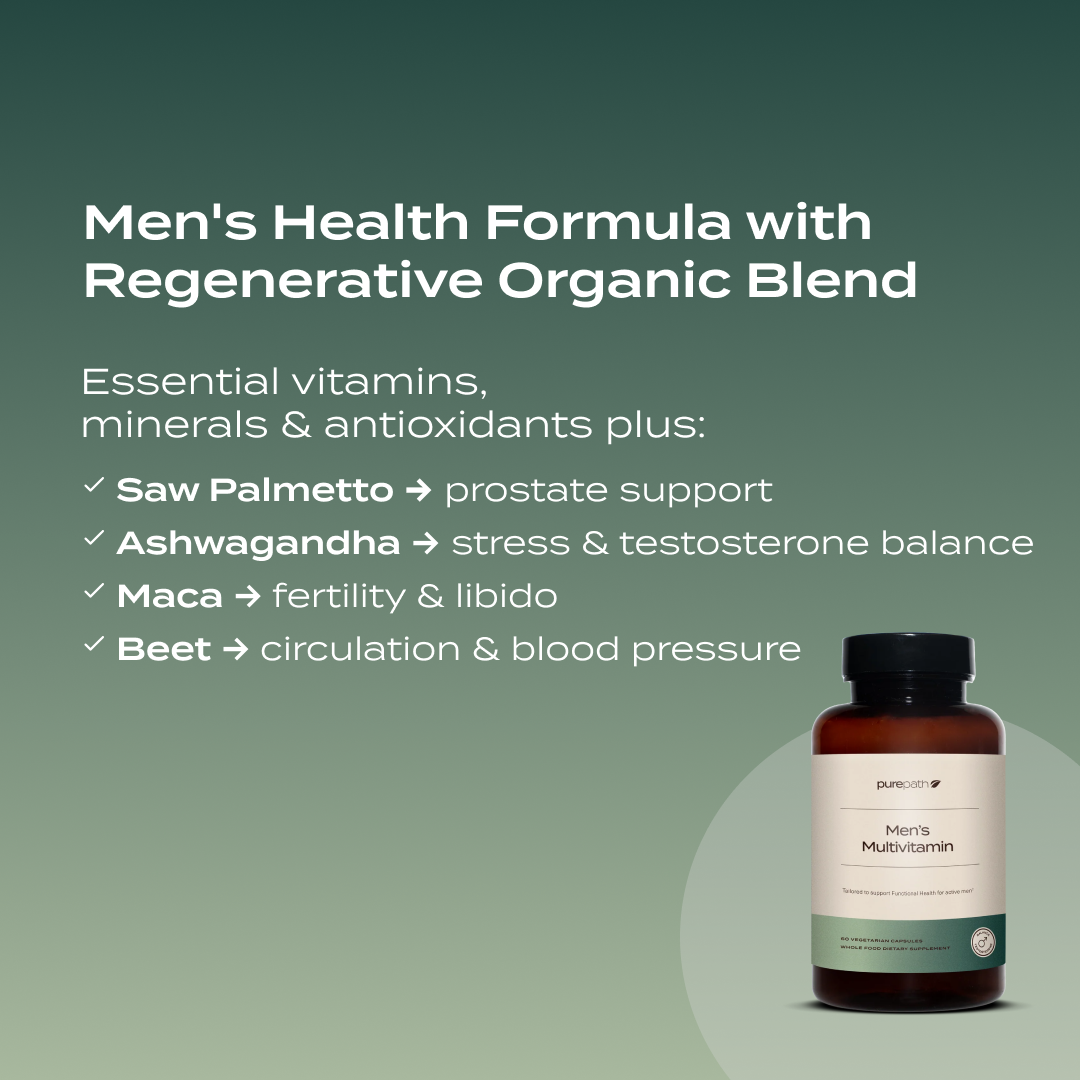 PurePath Men's Multivitamin – Complete Daily Nutrition with Prostate, Testosterone & Energy Support