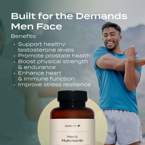 PurePath Men's Multivitamin – Complete Daily Nutrition with Prostate, Testosterone & Energy Support