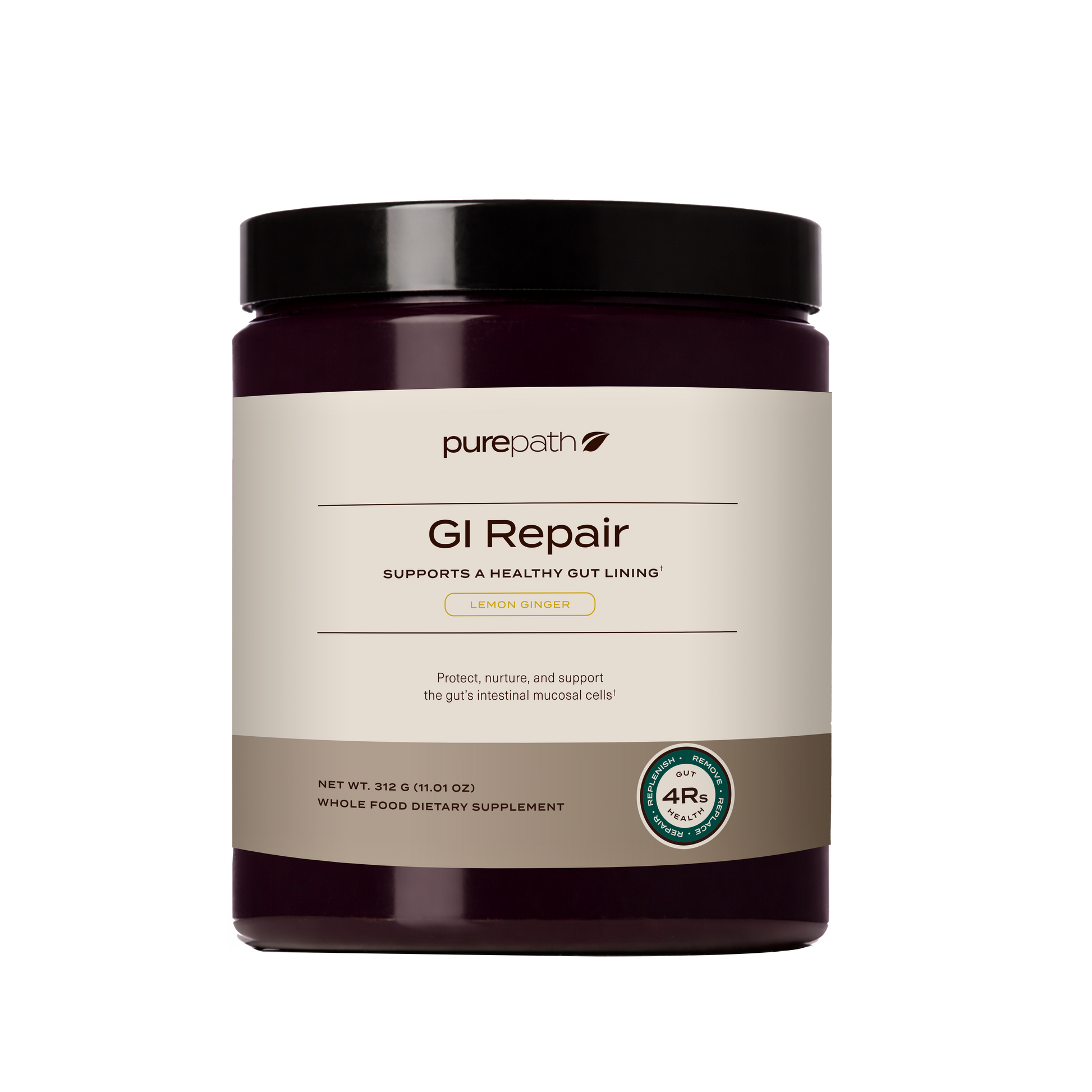 PurePath GI Repair – Gut Lining Support with L-Glutamine, Zinc Carnosine & Regenerative Organic Botanicals (60 Servings)