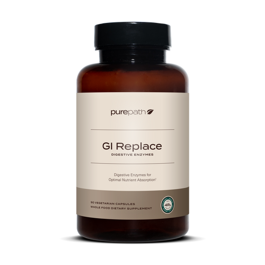 PurePath GI Replace – Complete Digestive Enzymes with Betaine HCl & Ox Bile for Bloating Relief