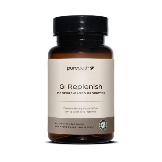 PurePath GI Replenish – 15 Billion CFU Spore-Based Probiotics with Regenerative Organic Prebiotic Blend