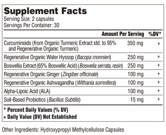 PurePath Curcumin + Nerve Support – Organic Turmeric Extract with Ashwagandha, Alpha-Lipoic Acid & Regenerative Herbs for Joint, Nerve & Immune Health