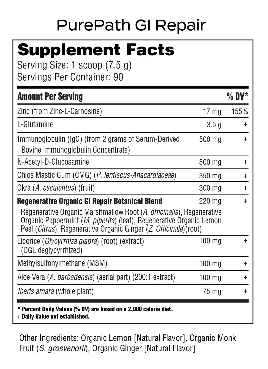 PurePath GI Repair | L-Glutamine & Zinc Carnosine for Gut Lining ...