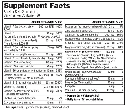 PurePath Men's Multivitamin – Complete Daily Nutrition with Prostate, Testosterone & Energy Support