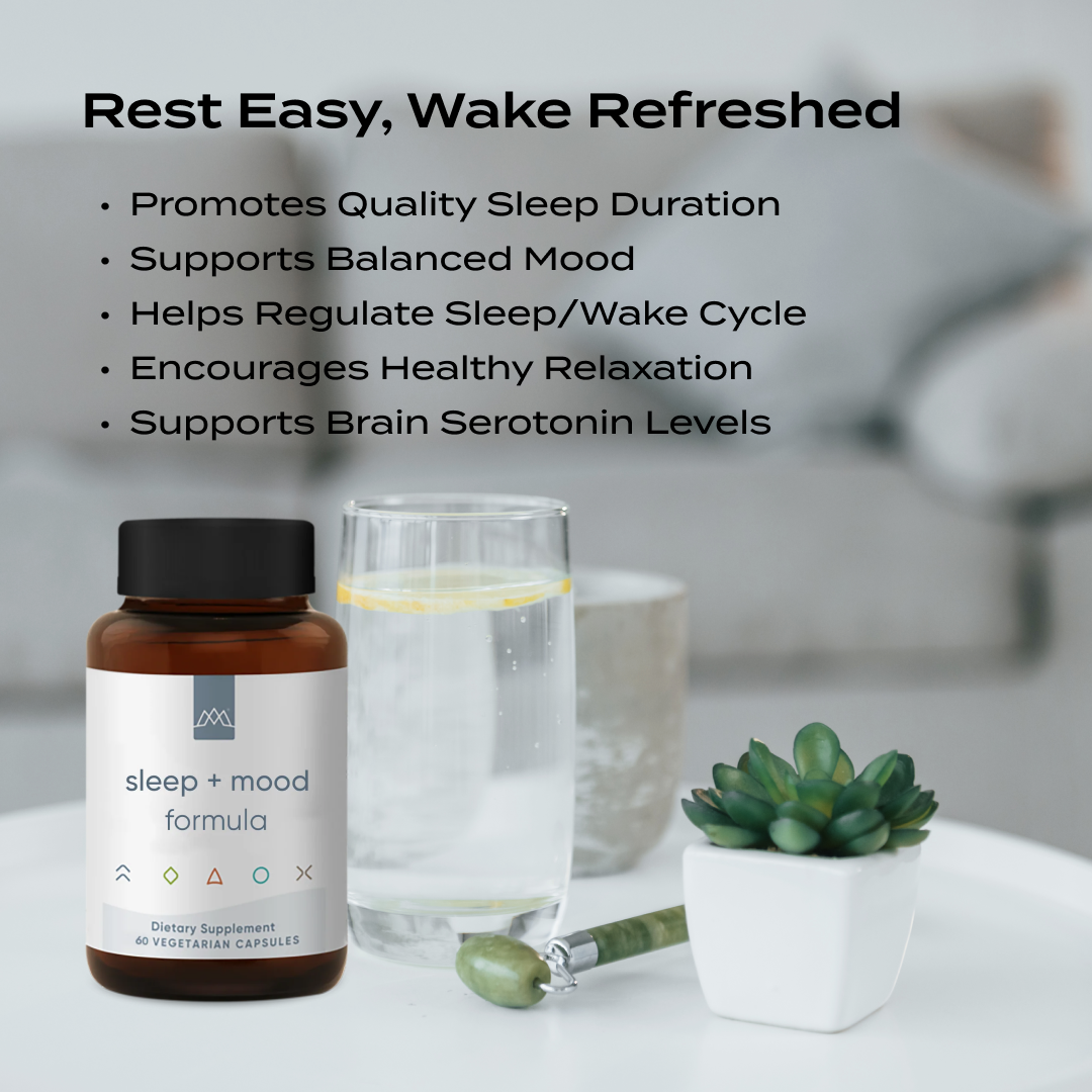 MaxLiving Sleep and Mood Formula – Natural Sleep Aid | 3mg Melatonin, 5-HTP, L-Theanine & Inositol for Restful Sleep & Balanced Mood