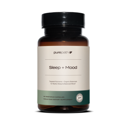 PurePath Sleep + Mood – Natural Sleep & Mood Support Supplement with 5-HTP, Melatonin, P-5-P & Organic Botanicals