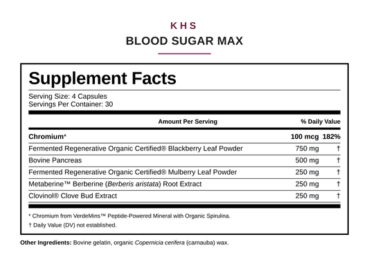 Kingdom Health Sciences - Blood Sugar Max