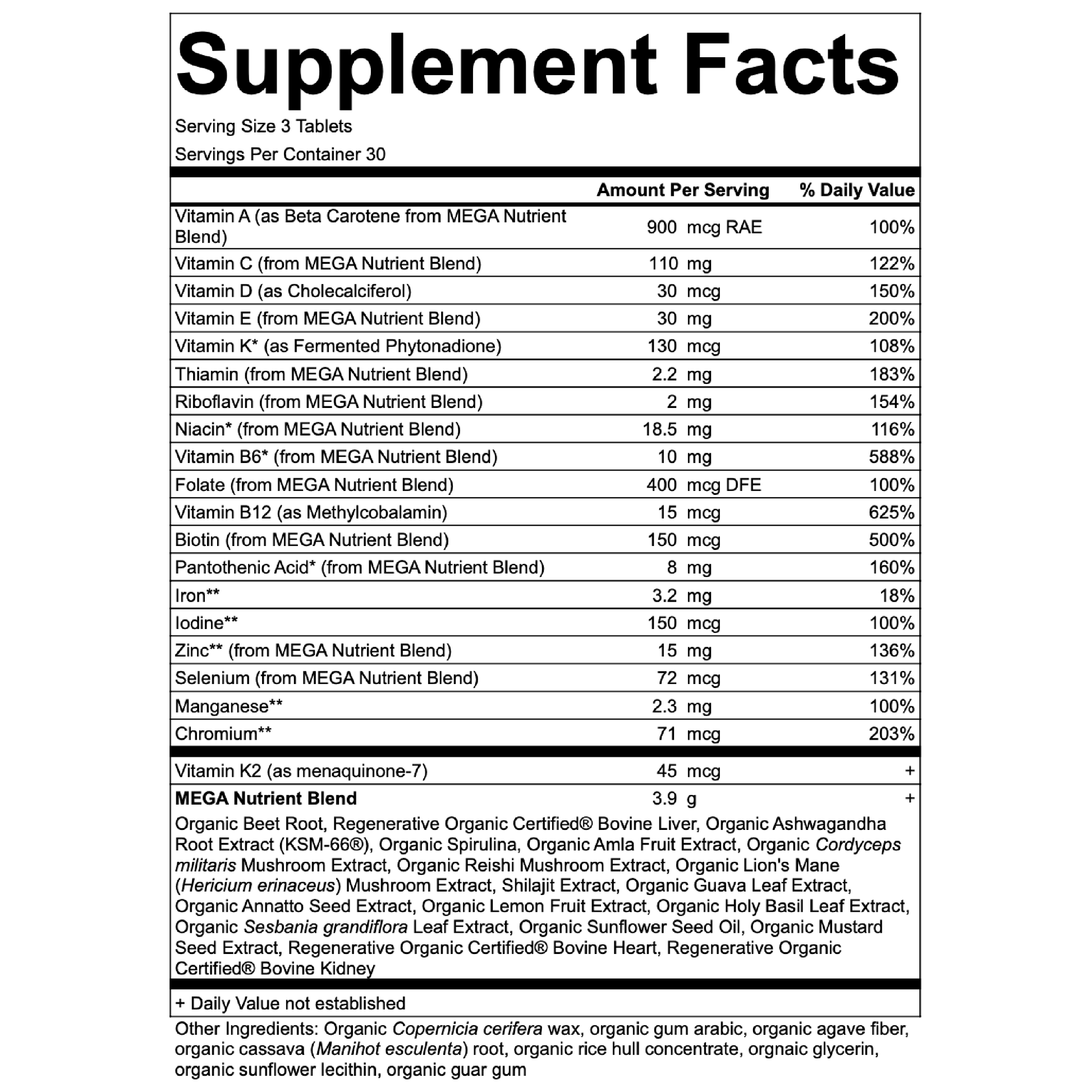 Kingdom Health Sciences - Mega Multi for Men