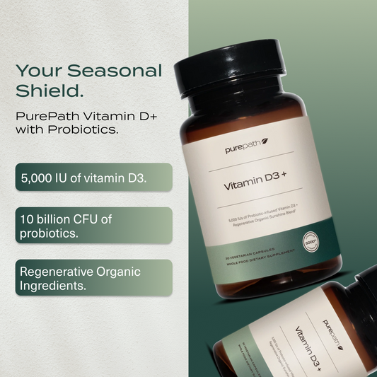PurePath Vitamin D3 + Probiotics & Sunshine Blend – 5,000 IU