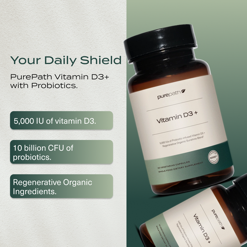 PurePath Vitamin D3 + Probiotics & Sunshine Blend – 5,000 IU