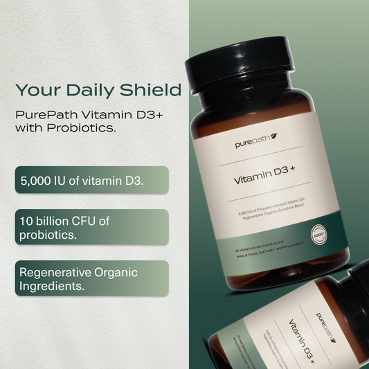 PurePath Vitamin D3 + Probiotics & Sunshine Blend – 5,000 IU