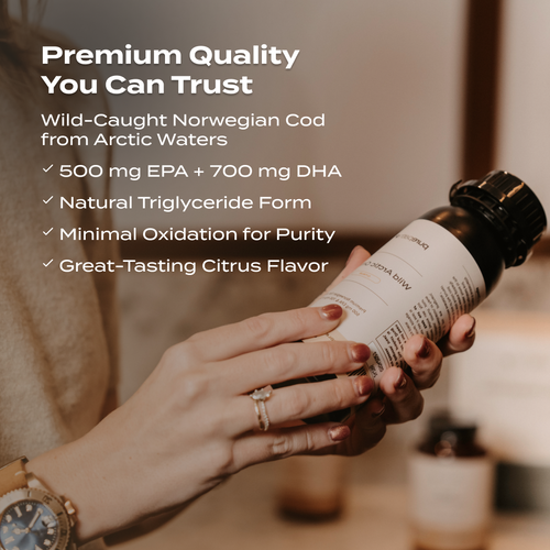 PurePath Wild Arctic Omega – Premium Norwegian Fish Oil | 500 mg EPA & 700 mg DHA for Brain, Heart & Joint Health