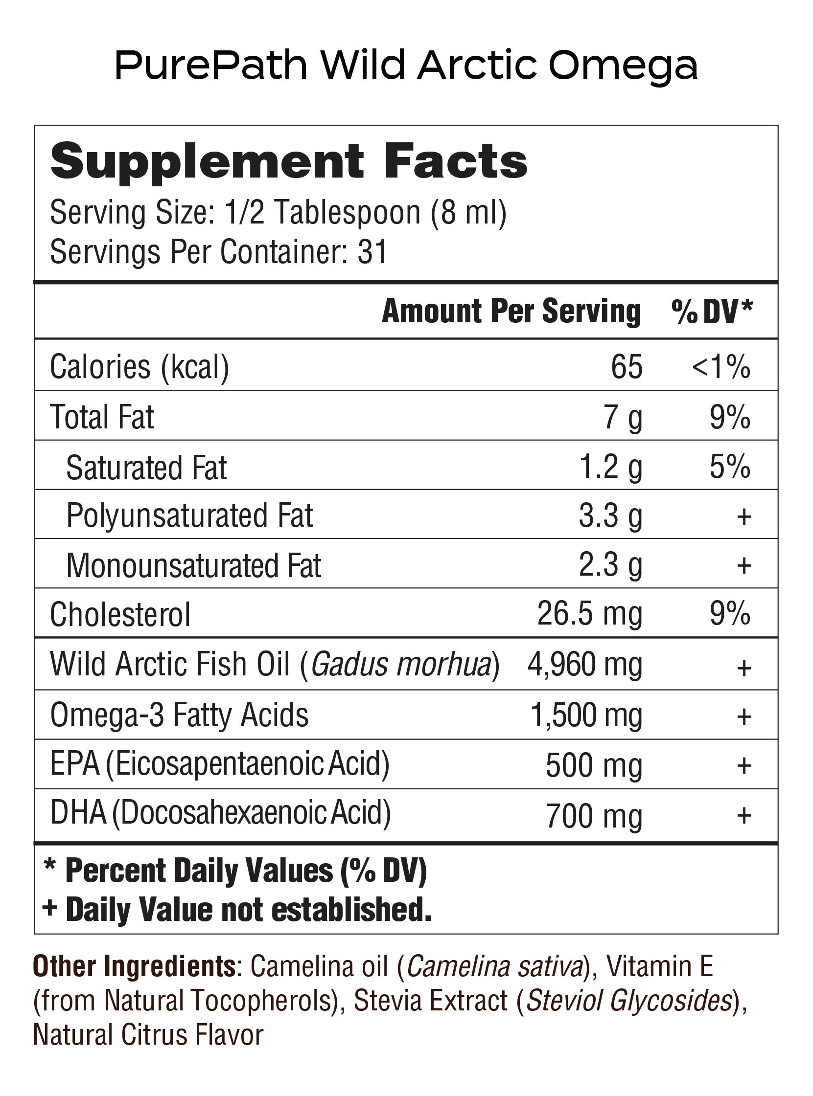 PurePath Wild Arctic Omega | Premium Norwegian Fish Oil 500mg EPA 700mg ...