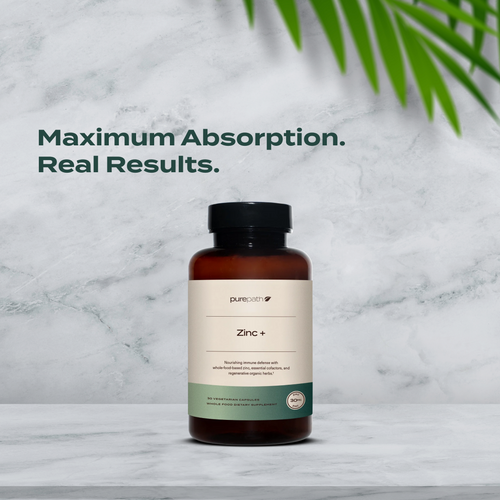 PurePath Zinc+ – 30mg Chelated Zinc Bisglycinate with B Vitamins & Quercetin for Immune Support